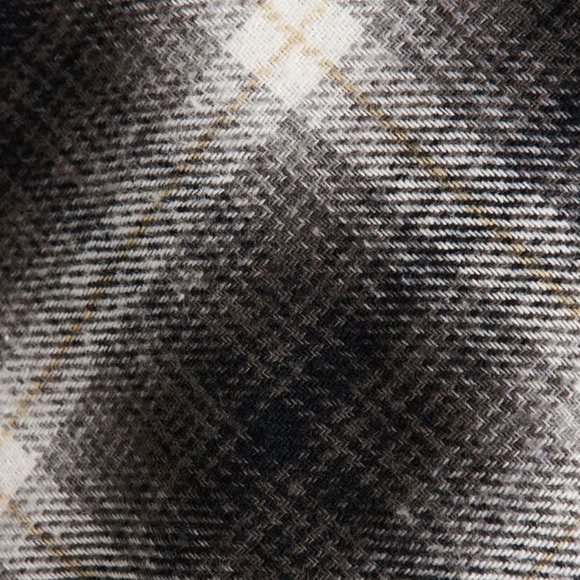 Garage White & Brown Plaid “Dylan” Oversized Button Down Flannel Shirt – XS/S - Picture 15 of 16